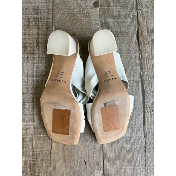 Vince Denise Knot Slide cream leather Sandals Slide size 39 - Picture 9 of 10